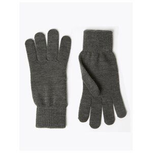 Šedé pletené rukavice Marks & Spencer