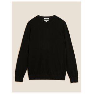Černý pánský svetr z Merino vlny Marks & Spencer