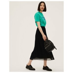 Plisovaná midaxi sukně Marks & Spencer černá