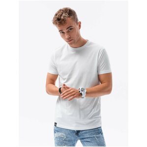 Bílé pánské tričko s potiskem Ombre Clothing S1682