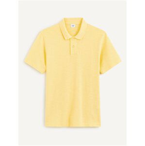 Žluté pánské basic polo tričko Celio Cesunny