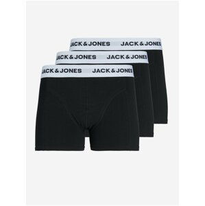 Sada tří pánských boxerek v černé barvě Jack & Jones Basic