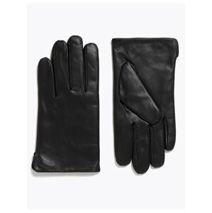 Černé pánské kožené rukavice s technologíí Thermowarmth™ Marks & Spencer