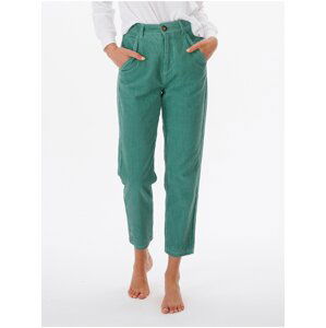 Zelené dámské zkrácené manšestrové kalhoty Rip Curl