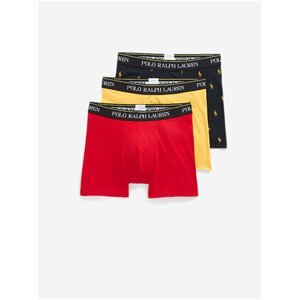 Sada tří boxerek v černé, žluté a červené barvě POLO Ralph Lauren