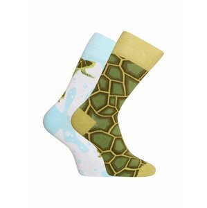 Modro-zelené unisex veselé ponožky Dedoles Mořské želvy