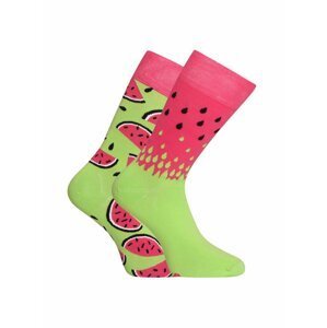 Zeleno-růžové unisex veselé ponožky Dedoles Šťavnatý meloun