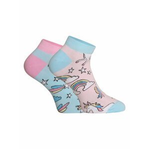 Růžovo-modré unisex veselé ponožky Dedoles Duhový jednorožec