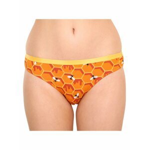 Oranžové dámské veselé kalhotky Dedoles Včelí plást