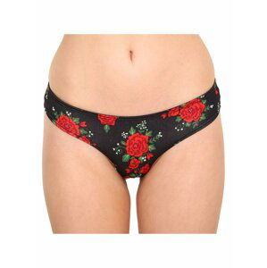 Černé dámské květované kalhotky Dedoles Růže