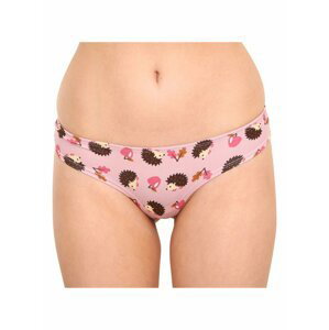Růžové dámské vzorované kalhotky Dedoles Ježek