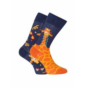 Modré unisex veselé ponožky Dedoles Vtipná žirafa
