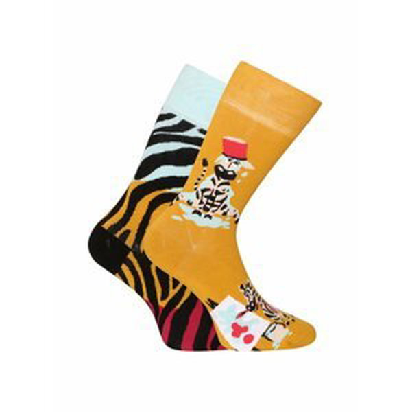 Oranžové veselé ponožky Dedoles Zebra umělkyně