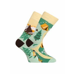 Zelené veselé ponožky Dedoles Horský kemp