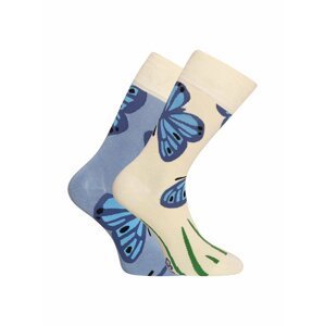 Modré veselé bambusové ponožky Dedoles Motýl modrásek