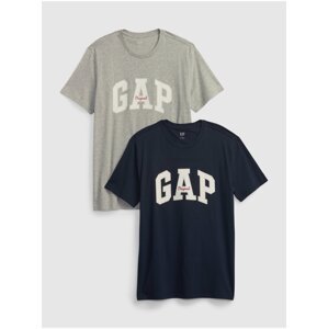 Sada dvou pánských triček v šedé a modré barvě GAP