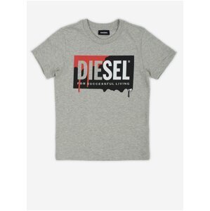 Šedé klučičí žíhané tričko Diesel