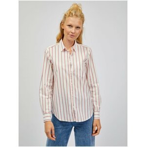 Růžovo-bílá dámská pruhovaná košile GAP classic
