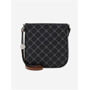 Tmavě modrá vzorovaná crossbody kabelka Tamaris Anastasia