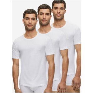 Sada tří pánských basic triček v bílé barvě HUGO BOSS