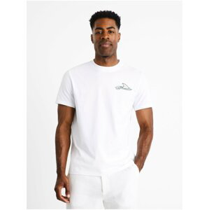 Bílé pánské tričko Celio Mimoni