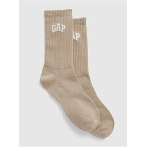 Béžové pánské vysoké ponožky s logem GAP