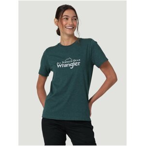Tmavě zelené dámské žíhané tričko Wrangler