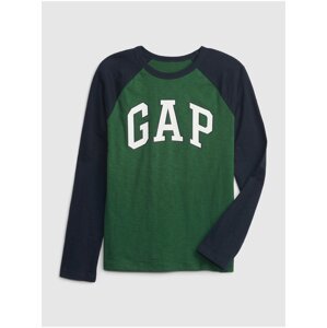 Zelené klučičí tričko raglan GAP