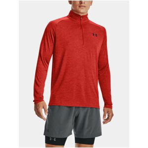 Tričko Under Armour UA Tech 2.0 1/2 Zip - oranžová