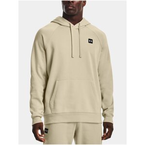 Béžová pánská mikina Under Armour UA Rival Fleece Hoodie