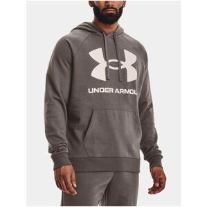 Tmavě hnědá pánská mikina Under Armour UA Rival Fleece Big Logo HD