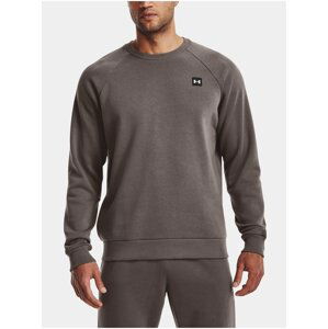 Hnědá pánská mikina Under Armour UA Rival Fleece Crew