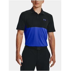 Modro-černé pánské polo tričko Under Armour UA Performance Blocked Polo