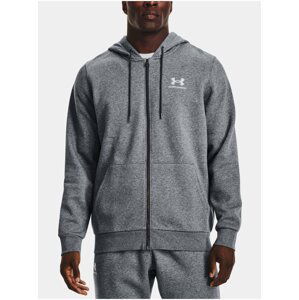 Šedá pánská mikina Under Armour UA Essential Fleece FZ Hood