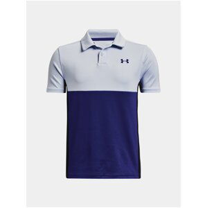 Modré klučičí polo tričko Under Armour UA Performance Blocked Polo