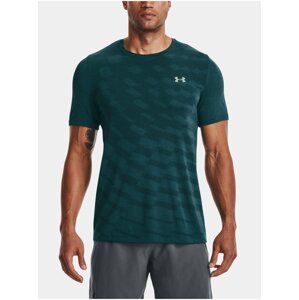 Tmavě zelené pánské tričko Under Armour UA Seamless Radial SS