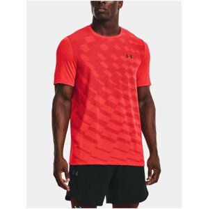 Červené pánské tričko Under Armour UA Seamless Radial SS