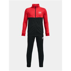 Červeno-černá klučičí tepláková souprava Under Armour UA CB Knit Track Suit