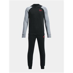 Šedo-černá klučičí tepláková souprava Under Armour UA Rival Fleece Suit