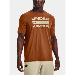 Oranžové pánské tričko Under Armour UA TEAM ISSUE WORDMARK SS