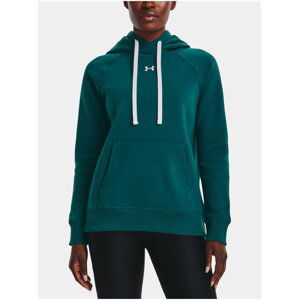 Tmavě zelená dámská mikina Under Armour Rival Fleece HB Hoodie