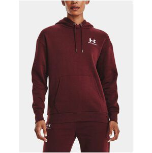 Vínová dámská mikina Under Armour Essential Fleece Hoodie