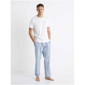 Modro-bílé bavlněné pyžamo Celio Biniou