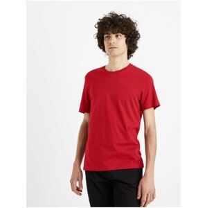 Červené tričko s krátkým rukávem Celio Tebase
