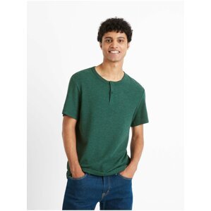 Zelené tričko s krátkým rukávem Celio Cegabble