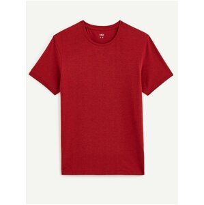 Červené tričko z bavlny Supima® Celio Neunir
