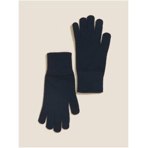 Pletené rukavice na dotykové displeje Marks & Spencer námořnická modrá