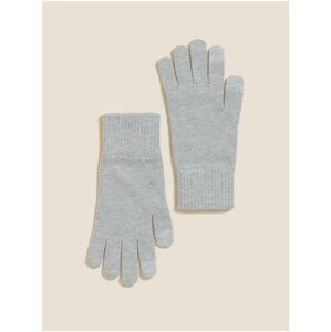 Pletené rukavice na dotykové displeje Marks & Spencer šedá