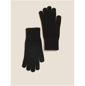 Pletené rukavice na dotykové displeje Marks & Spencer černá