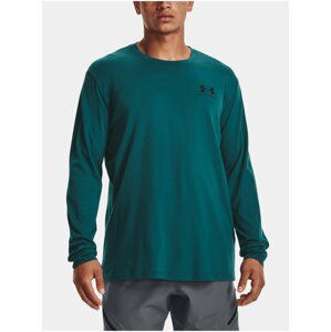 Tmavě zelené pánské tričko Under Armour UA SPORTSTYLE LEFT CHEST LS